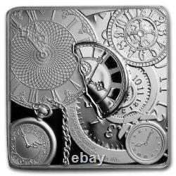 Cook Islands TIME CAPSULE Square Shaped 1 Oz Silver Proof Coin 2017