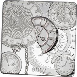 Cook Islands TIME CAPSULE Square Shaped 1 Oz Silver Proof Coin 2017