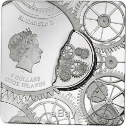 Cook Islands TIME CAPSULE Square Shaped 1 Oz Silver Proof Coin 2017
