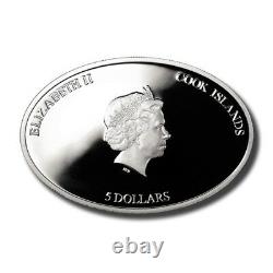 Cook Islands Titanic 100th Anniversary Embedded Piece of Coal $5 2012 Silver Cro