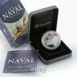 Cook Islands WAR SHIPS FAMOUS NAVAL BATTLES Set of 5 Silver Proof Coins