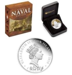 Cook Islands WAR SHIPS FAMOUS NAVAL BATTLES Set of 5 Silver Proof Coins