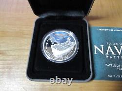 Cook Islands WAR SHIPS FAMOUS NAVAL BATTLES Set of 5 Silver Proof Coins