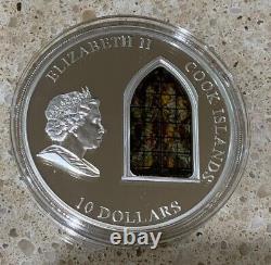 Cook Islands Windows of Heaven London Westminster Abbey $10 2011 Silver Coin