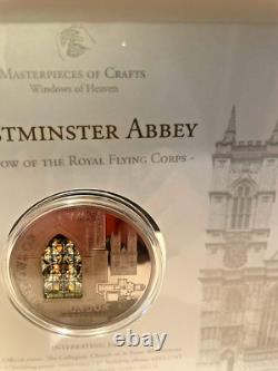 Cook Islands Windows of Heaven Westminster Abbey $10 2011 Silver Coin Mint Case