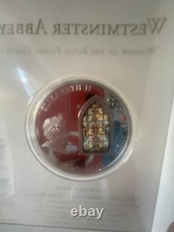 Cook Islands Windows of Heaven Westminster Abbey $10 2011 Silver Coin Mint Case