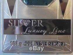 Cook Islands Year 2011 Luxury Line Silver 999 Proof Coin 100 Gr. Box Coa Perfect