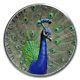 Cook Islands Year 2015 Magnificent Life Peacock 1 Oz Silver 999 Proof New Boxcoa