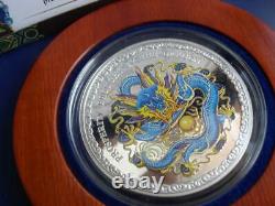 Cook Islands Year of the Dragon Colorized Silver 1 Oz 2012 year
