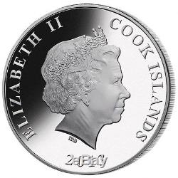 Cook Islands ZEPPELIN MOTHER OF PEARL Silver Coin 2013 Proof 5 oz