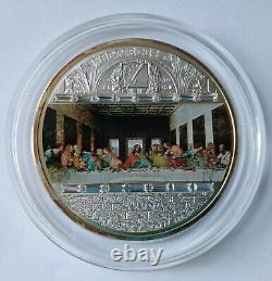 Cook islands 20 dollar 2008 Masterpieces of Art Last supper 3 Oz Ag box 2