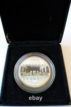 Cook islands 20 dollar 2008 Masterpieces of Art Last supper 3 Oz Ag box 2