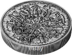 Cook islands 2016 50$ Gods of Olympus 1 Kilo Silver. 999 Antique Finish Coin