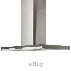 Cooke&Lewis CLIBHS90 Black Glass&stainless steel Island Cooker hood, defect 583no