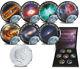 Cosmic phenomens! 7 piece set with box & COA, Cook Islands 2000, Galaxy, Nebula