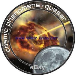Cosmic phenomens! 7 piece set with box & COA, Cook Islands 2000, Galaxy, Nebula