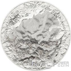 DENALI 7 Summits Alaska Range Mount 5 Oz Silver Coin 25$ Cook Islands 2016