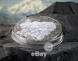 DENALI 7 Summits Alaska Range Mount 5 Oz Silver Coin 25$ Cook Islands 2016