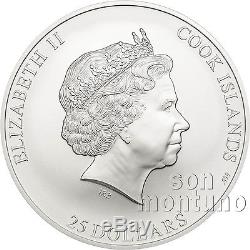 DENALI The Seven Summits 5 oz High Relief Silver Coin 2016 COOK ISLANDS $25