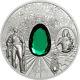 DRESDEN GREEN DIAMOND Famous Diamonds 2 Oz Silver Coin 10$ Cook Islands 2017