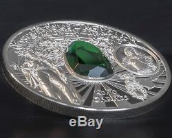 DRESDEN GREEN DIAMOND Famous Diamonds 2 Oz Silver Coin 10$ Cook Islands 2017