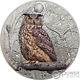 EAGLE OWL Night Animals 1 Oz Silver Coin 5$ Cook Islands 2018