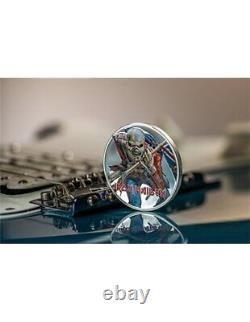 EDDIE THE TROOPER Iron Maiden 1 Oz Silver Coin 5$ Cook Islands 2023