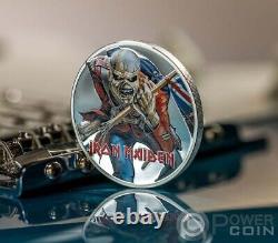 EDDIE THE TROOPER Iron Maiden 1 Oz Silver Coin 5$ Cook Islands 2023