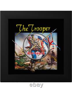 EDDIE THE TROOPER Iron Maiden 1 Oz Silver Coin 5$ Cook Islands 2023