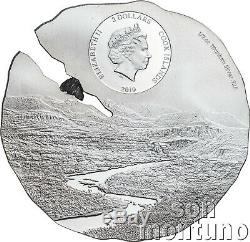 ESTACADO METEORITE 1/2 oz Titanium Silver Coin 2019 COOK ISLANDS $2 Dollars