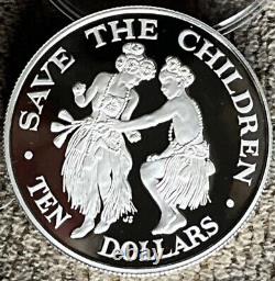 Elizabeth II 1990 Cook Islands Save The Children Ten Dollars