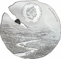 Estacado Meteorite 1/2 oz Titanium Silver 925 Silk Finish 2019 Silbermünze