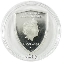 FERRARI Italian Sports Car Silver Coin 5$ Cook Islands 2013
