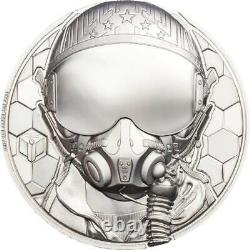 FIGHTER PILOT REAL HEROES 2020 1 oz Pure PLATANIUM Proof Coin Cook Islands