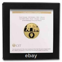 FIREFIGHTER REAL HEROES 2021 $250 1 oz Pure Gold Proof Coin COOK ISLANDS