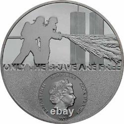 FIREFIGHTER Real Heroes 3 Oz Silver Coin 20$ Cook Islands 2021