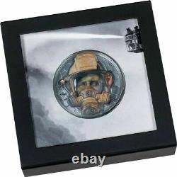 FIREFIGHTER Real Heroes 3 Oz Silver Coin 20$ Cook Islands 2021
