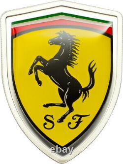 Ferrari 2013, Cook Islands, Silver, 5Dollar PP, Ferrari coat of arms, Shield
