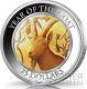 GOAT MOTHER OF PEARL Lunar Year Series 5 Oz Silver Coin 25$ Cook Islands 2015