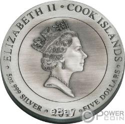 GODS OF OLYMPUS 5 Oz Silver Coins 5$ Cook Islands 2017