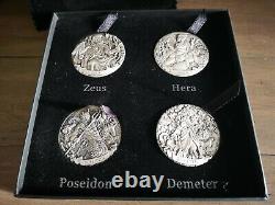 GODS of Olympus 2oz Silver Coins Antiqued finish x4 part 1