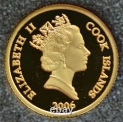 GOLD! LOST DUTCHMAN GOLD! $10 COOK ISLANDS 2006.999 Fine Gold Proof GOLD