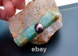 GORGEOUS AA+ MANIHIKI COOK ISLANDS 11x10.3mm BLACK CHERRY PEACOCK CULTURED PEARL