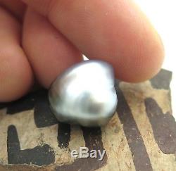 GORGEOUS UNDRILLED AAA SOUTH SEA COOK ISLANDS 12.6x14.3mm KESHI PEARL 2.57grams