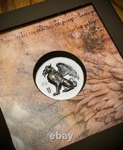 Gryphon 1 oz ultra high relief silver coin antiqued Cook Islands 2024