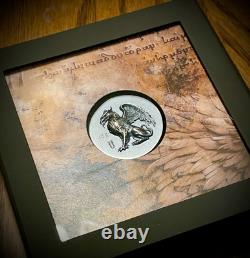 Gryphon 1 oz ultra high relief silver coin antiqued Cook Islands 2024