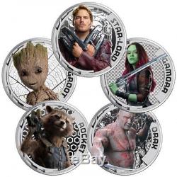 Guardians of the Galaxy Cook Islands Silver coin set of 5