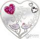 HAPPY VALENTINE DAY Swarovski Heart Shaped Silver Coin 5$ Cook Islands 2021