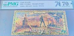 HGR 2022 $2 Cook Islands 1/200oz GOLD (Bravery) PMG SUPERB GEM 70EPQ (9)
