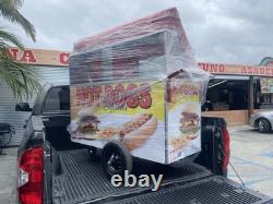 Hotdogs/Burgers Cart with Bun Warmer. Flat-Top Grill and Fryer for the Fries